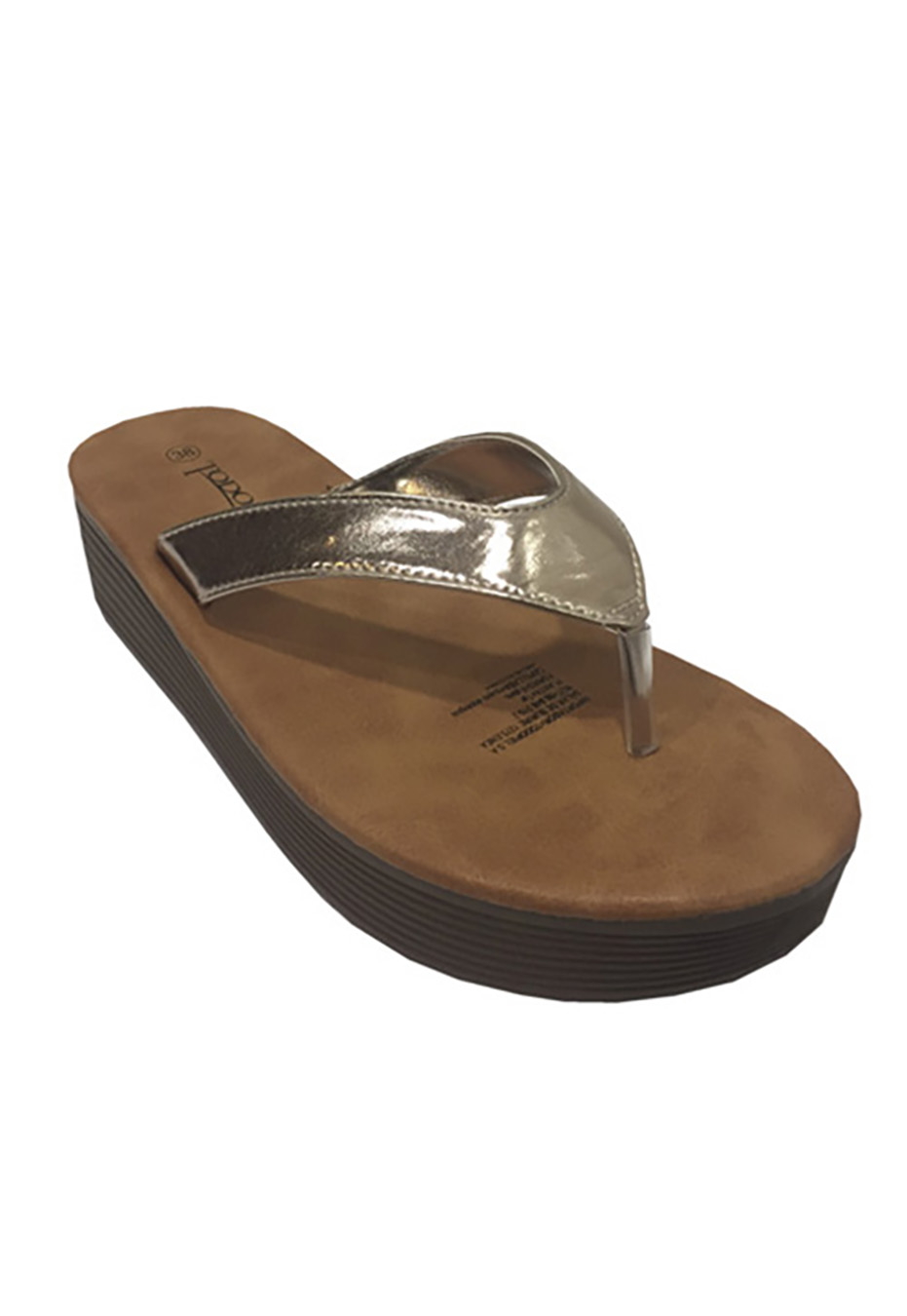 SANDALIA ECOCUERO ZAT88 DORADO - 2