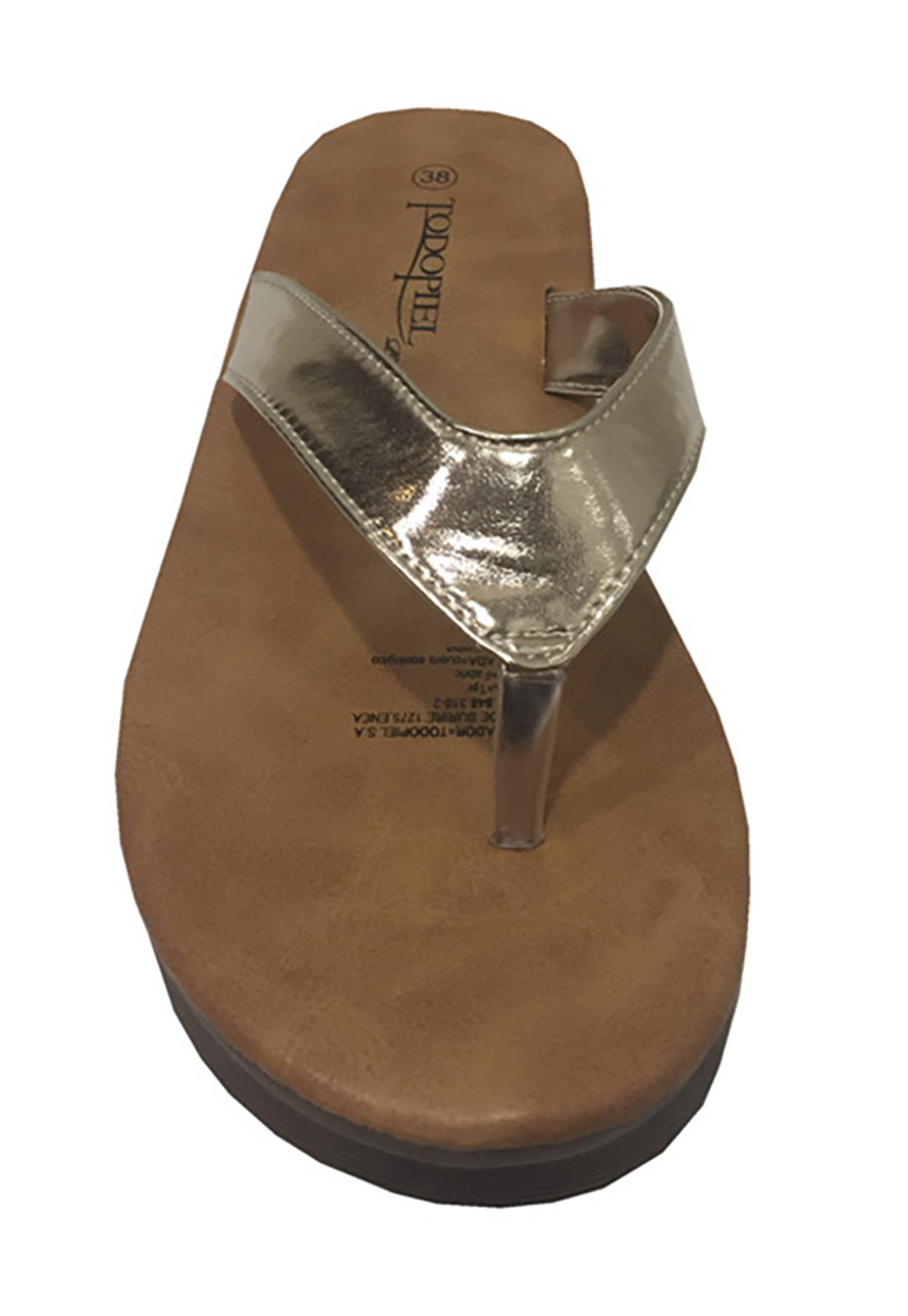 SANDALIA ECOCUERO ZAT88 DORADO - 3
