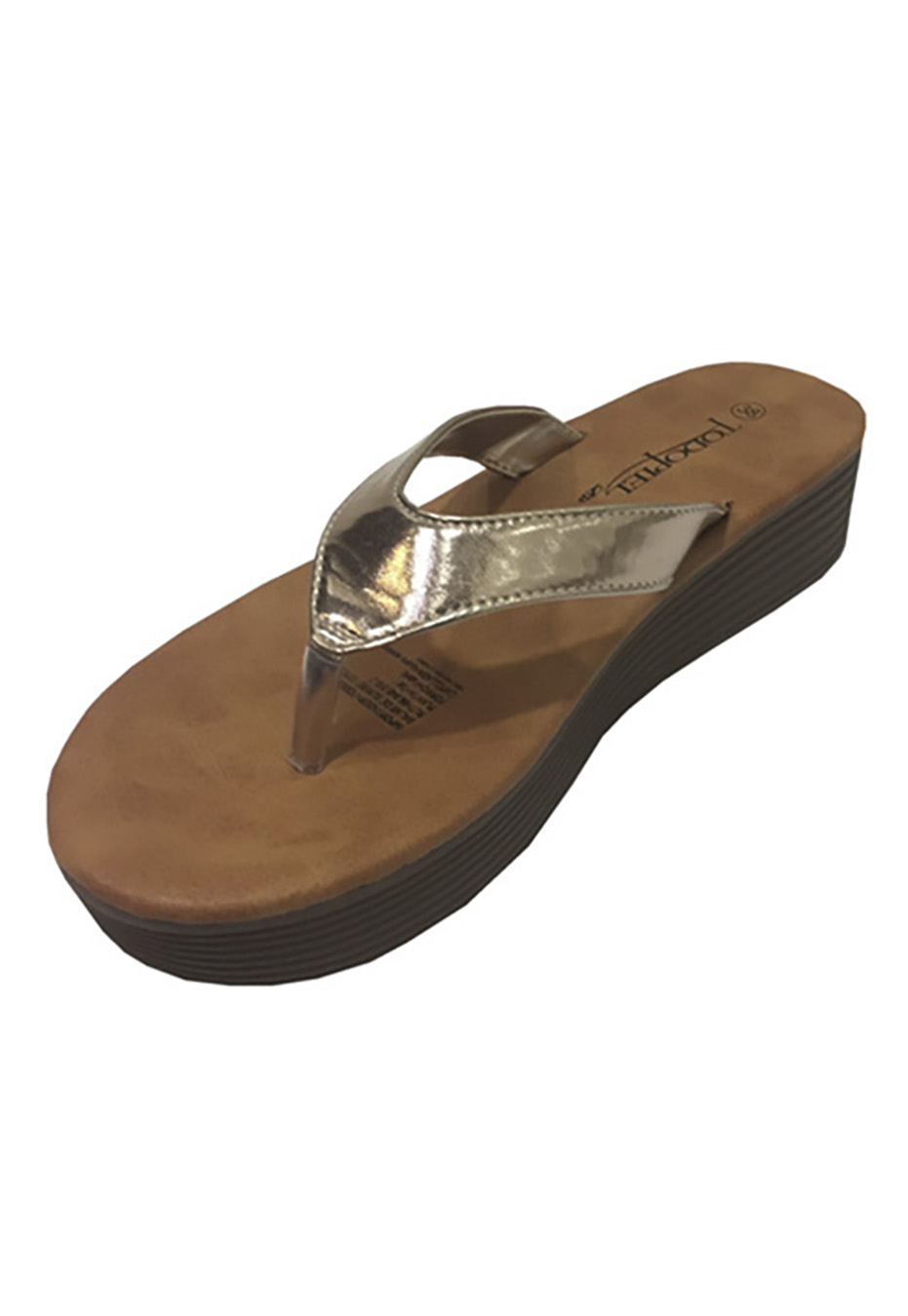 SANDALIA ECOCUERO ZAT88 DORADO - 4