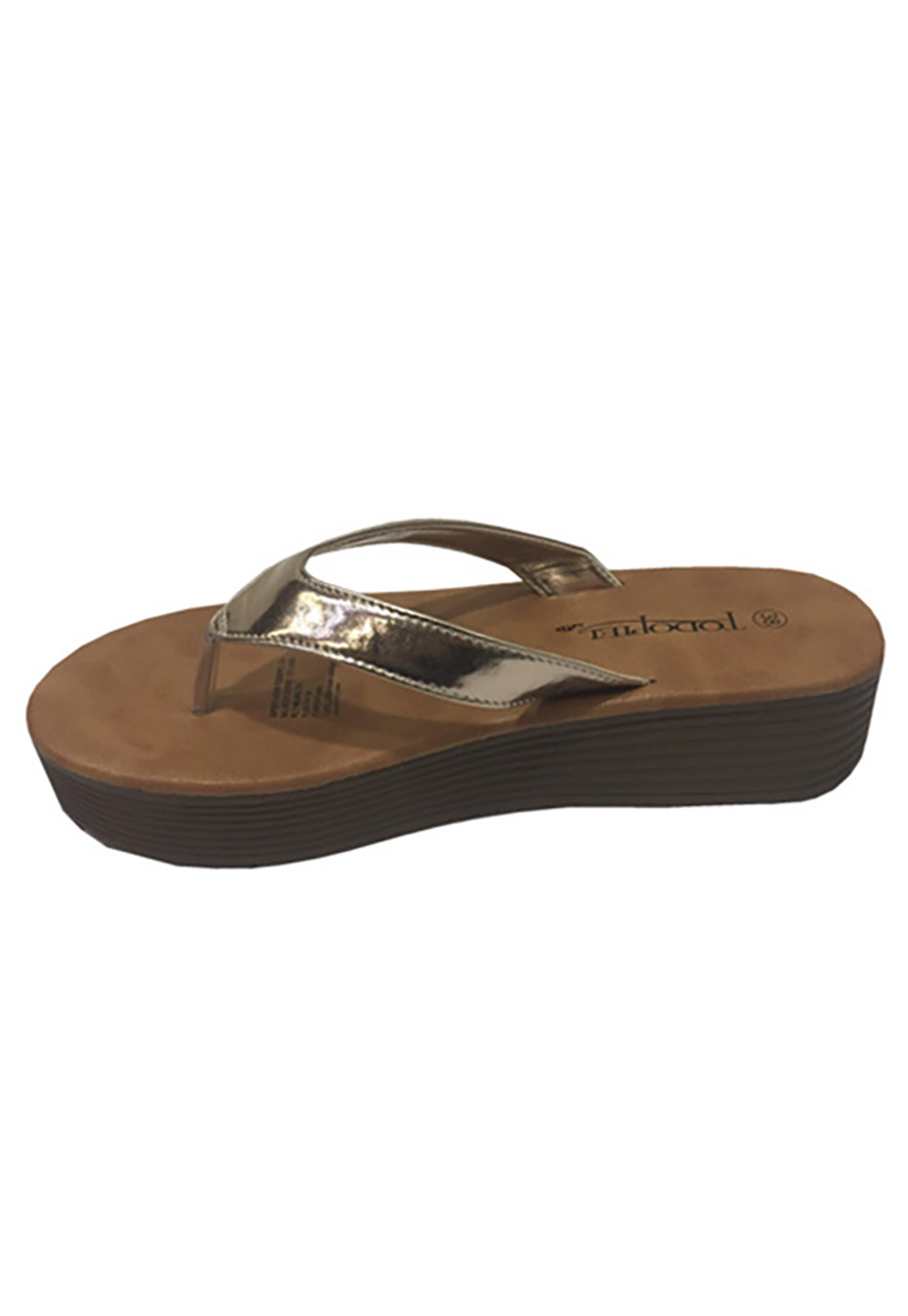 SANDALIA ECOCUERO ZAT88 DORADO - 5