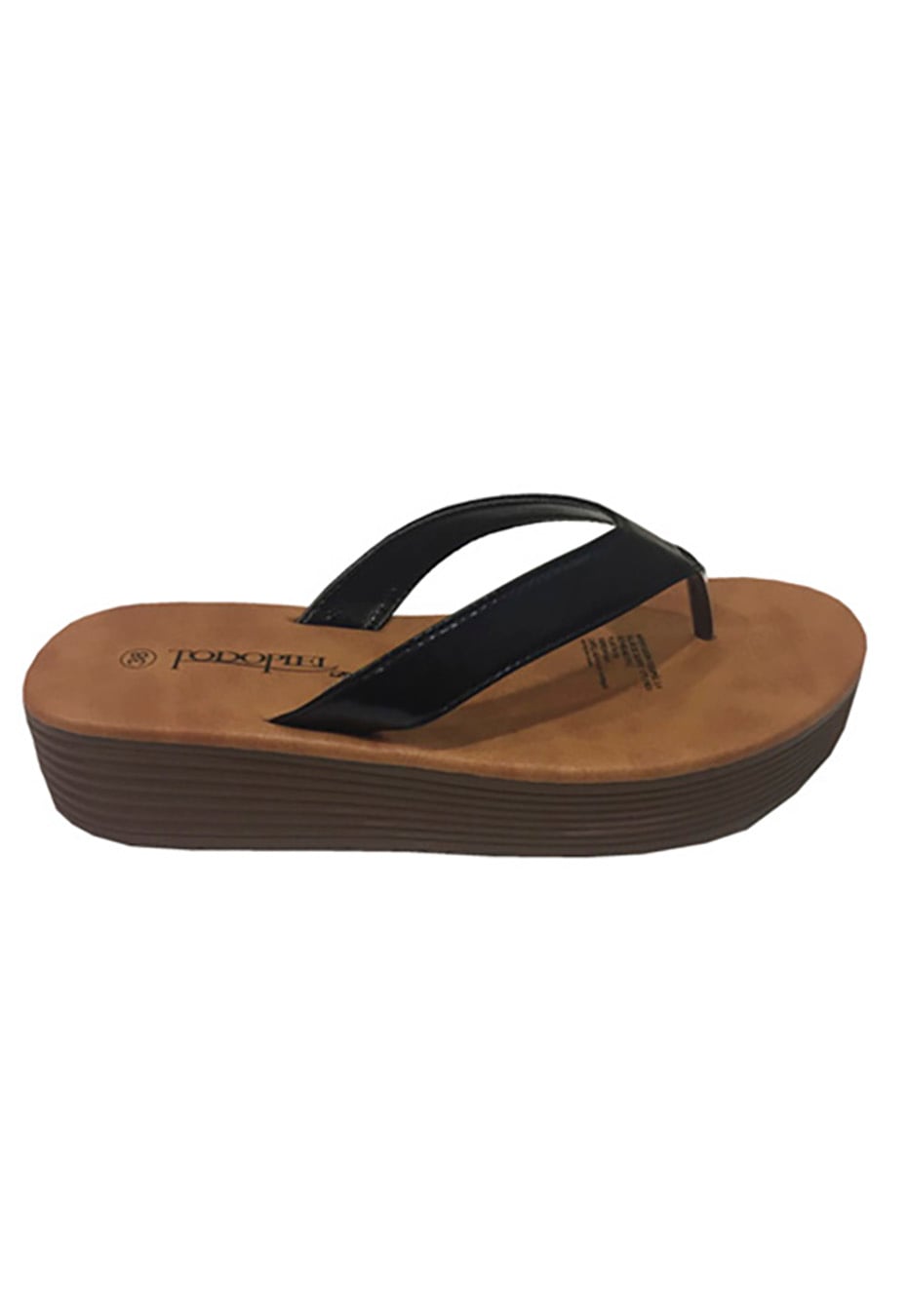 SANDALIA ECOCUERO ZAT88 NEGRO - 1