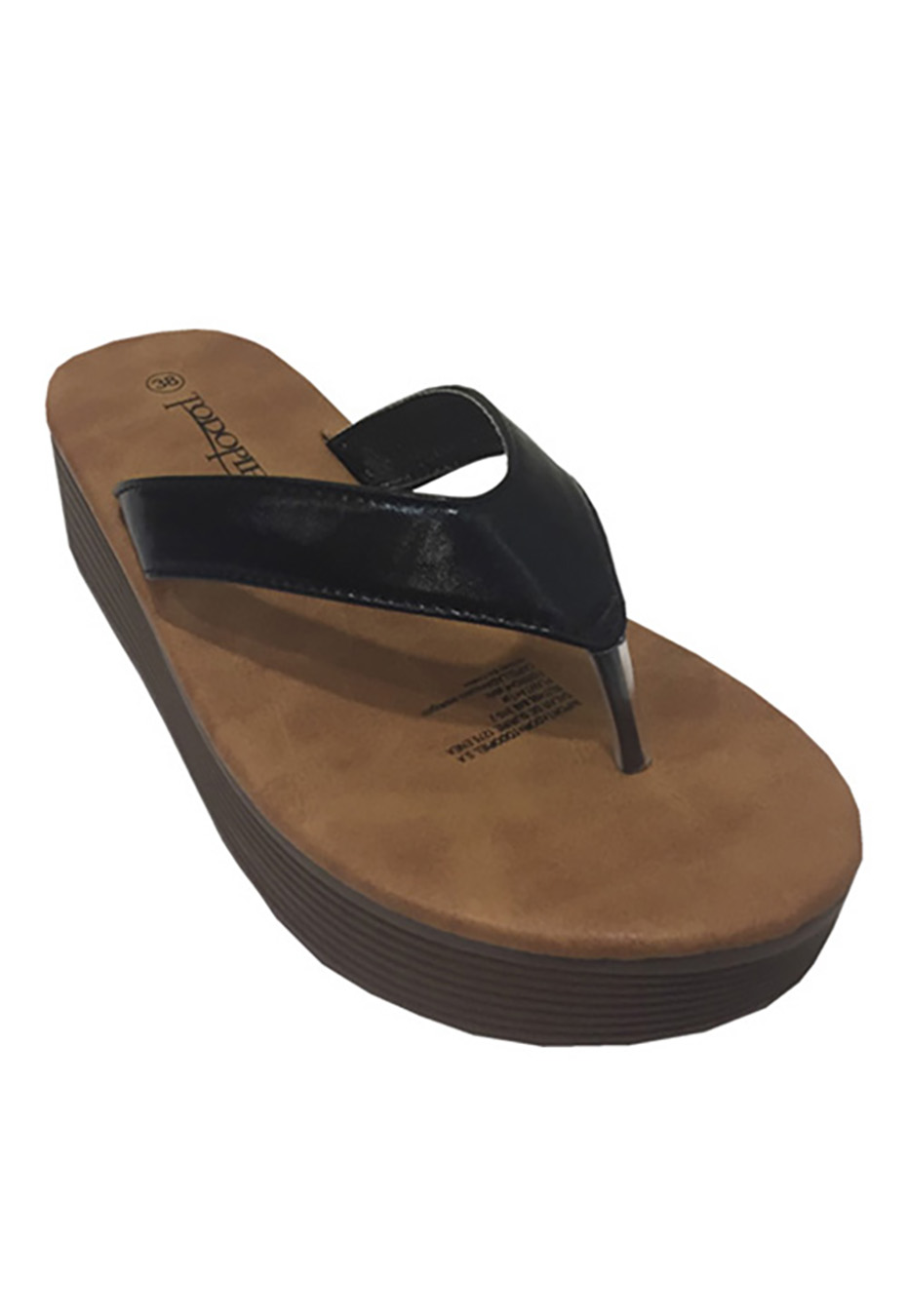 SANDALIA ECOCUERO ZAT88 NEGRO - 2