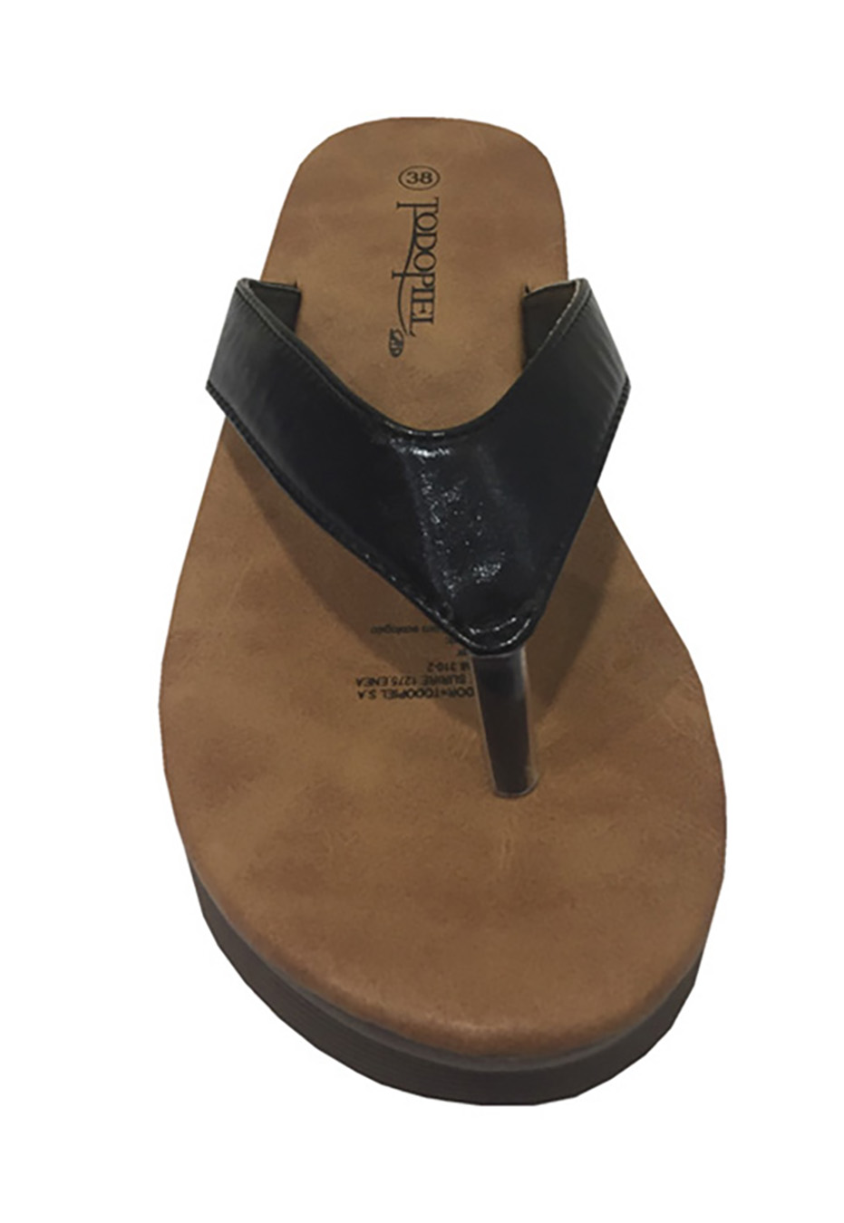 SANDALIA ECOCUERO ZAT88 NEGRO - 3
