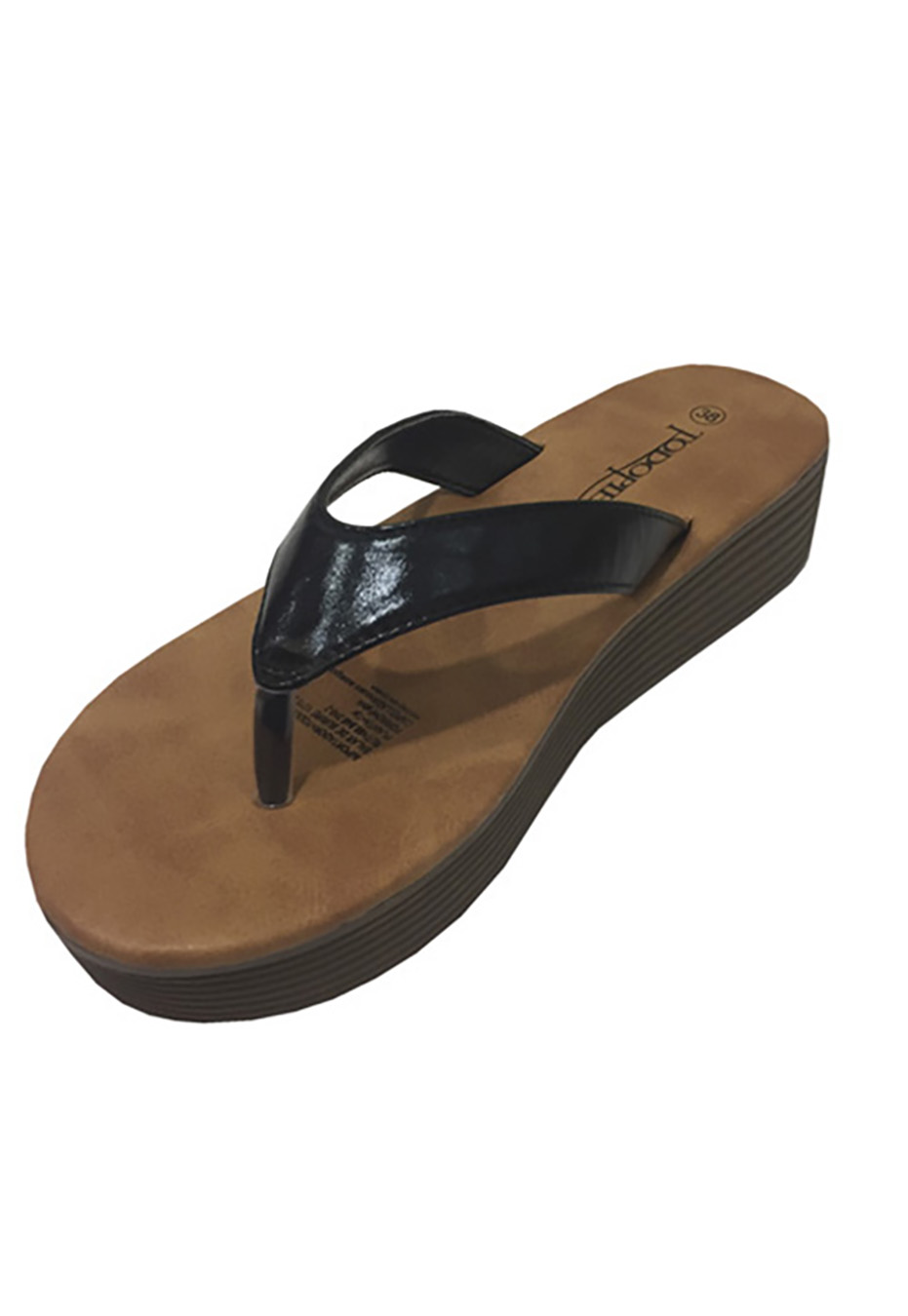 SANDALIA ECOCUERO ZAT88 NEGRO - 4