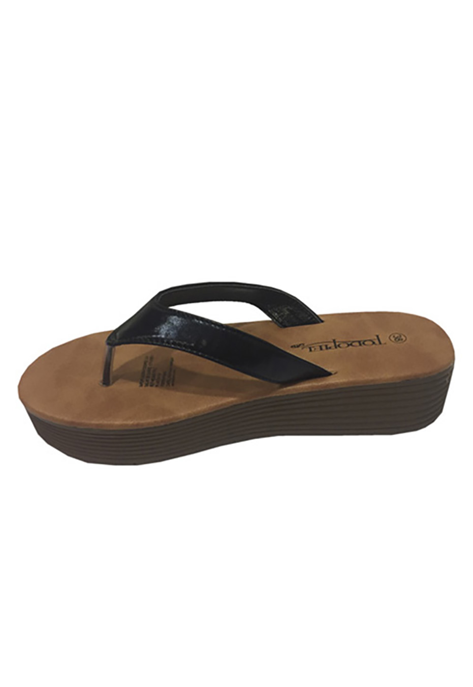 SANDALIA ECOCUERO ZAT88 NEGRO - 5