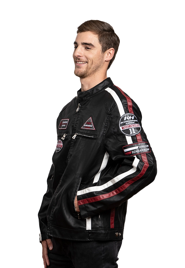 CHAQUETA ECOCUERO CHG22 NEGRO - 2