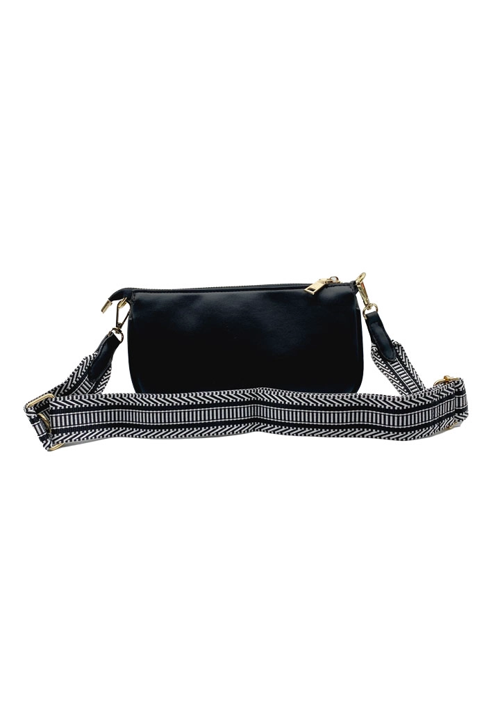 CARTERA + ESTUCHE + MONEDERO ECOCUERO NEGRO CRS88 - 2