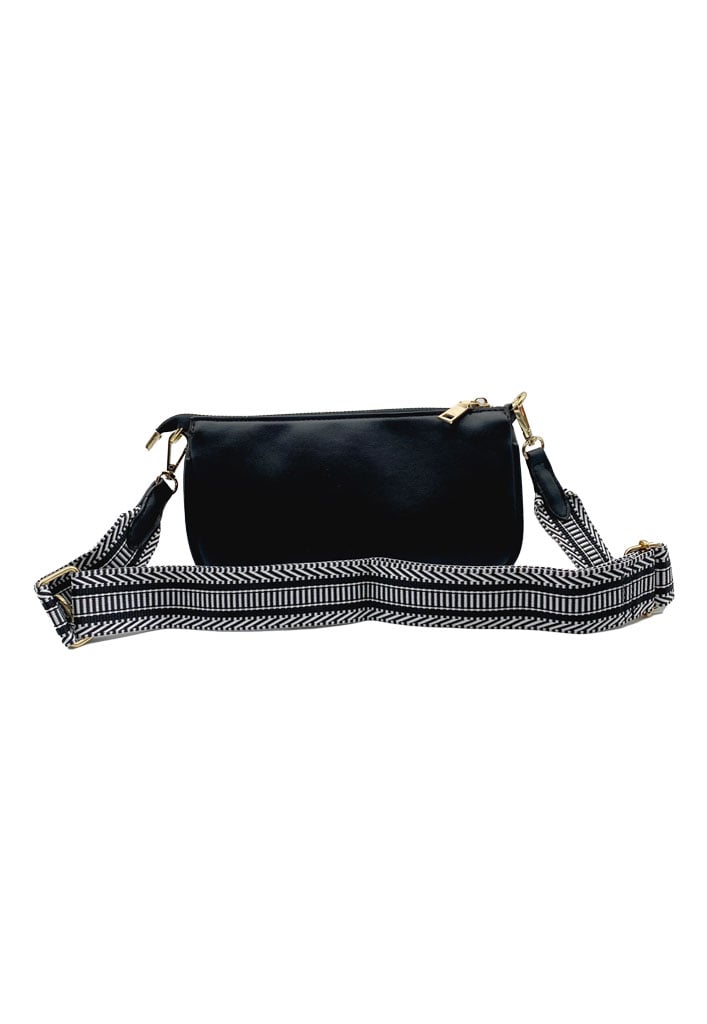 CARTERA + ESTUCHE + MONEDERO ECOCUERO NEGRO CRS88 - 2
