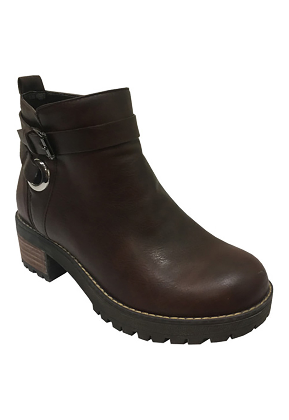 Ripley - BOTÍN ECOCUERO CAFÉ ZAV11 CASUAL