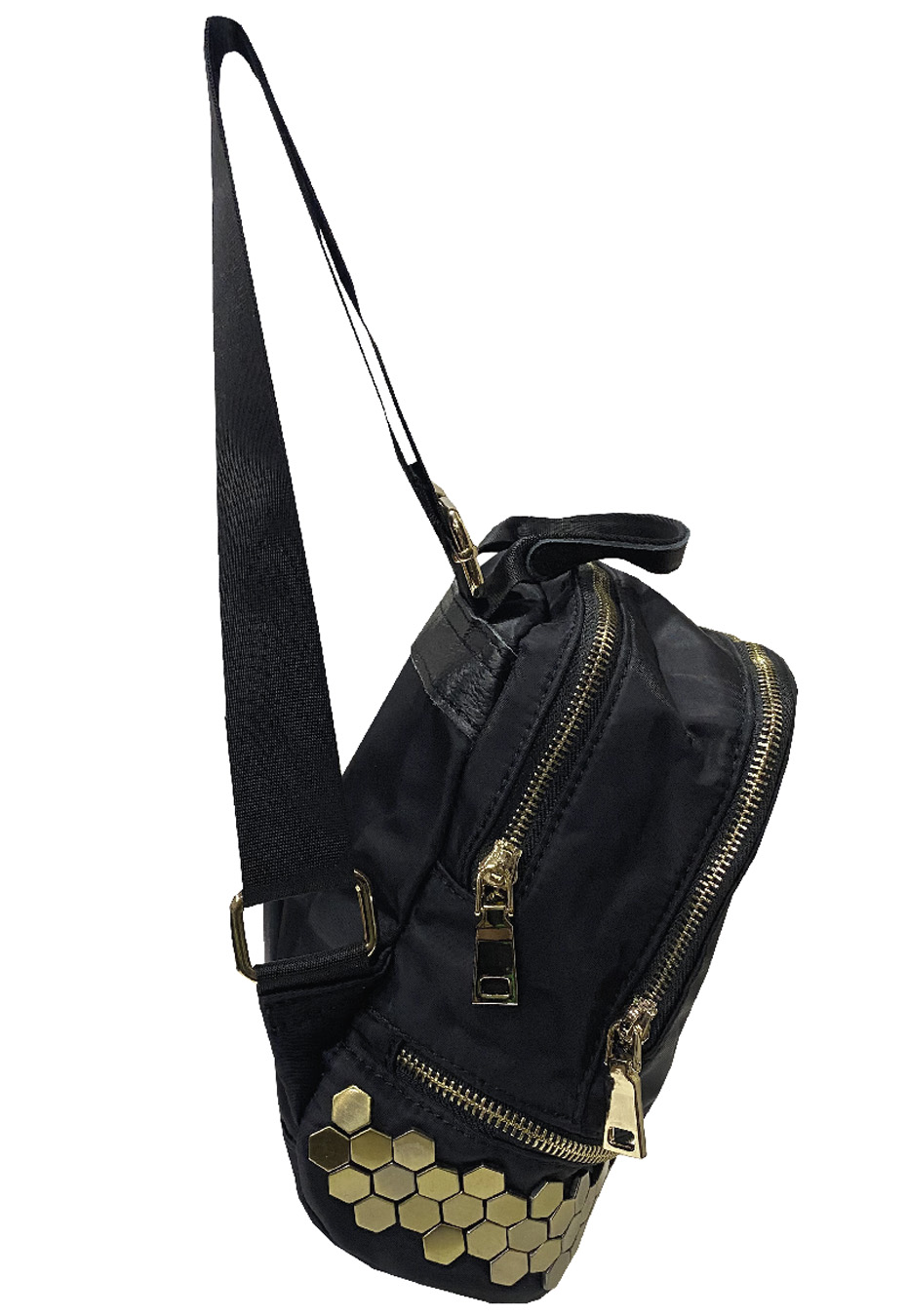 MOCHILA CUERO ECOLÓGICO CRS07 NEGRO - 2