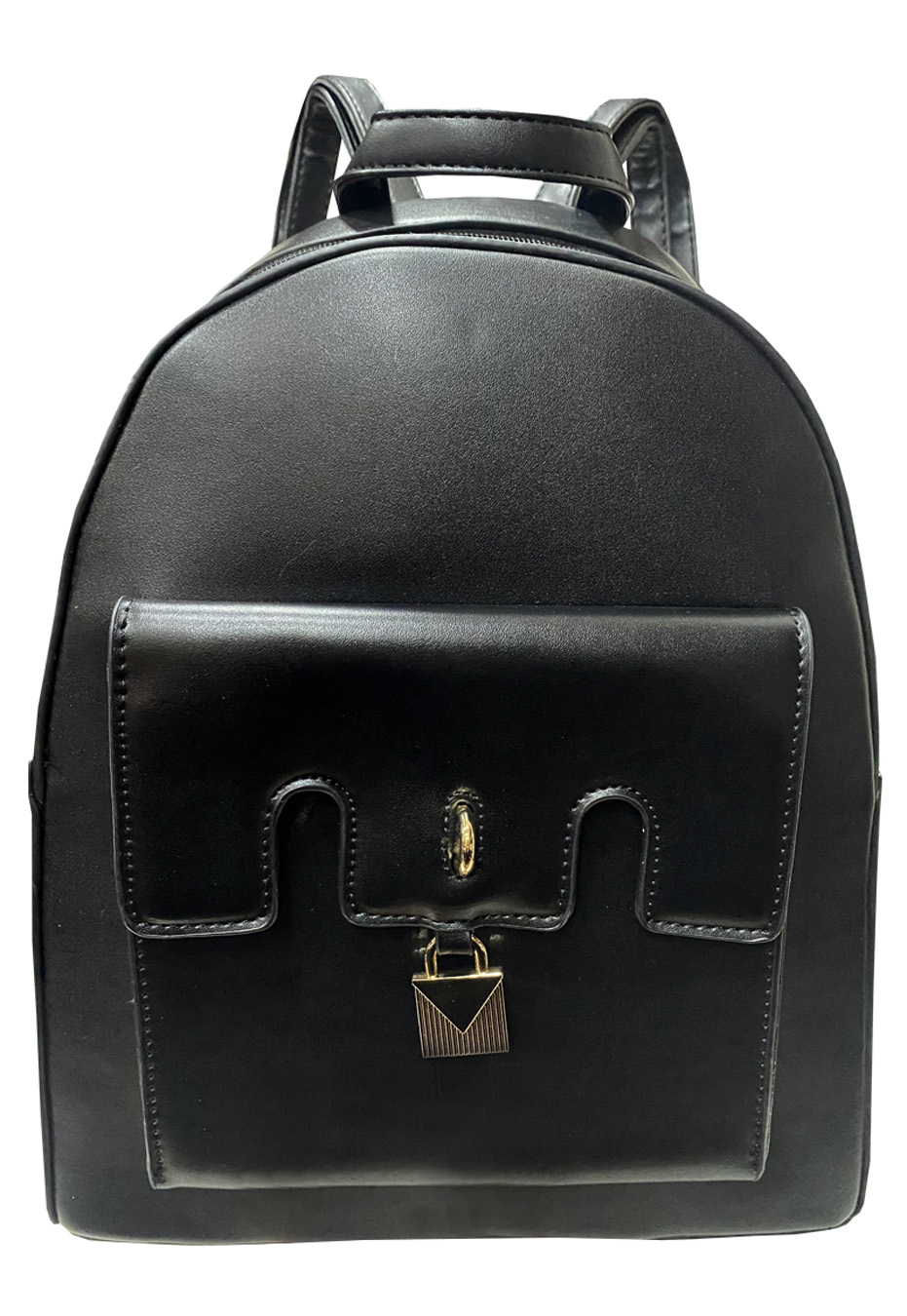 MOCHILA CUERO ECOLÓGICO CRU09 NEGRO - 1