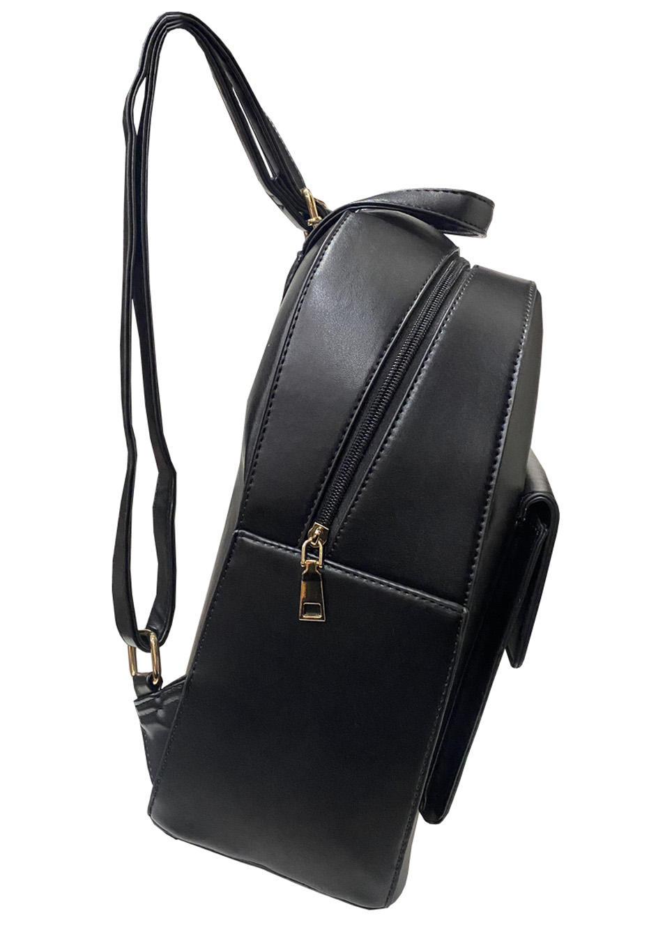 MOCHILA CUERO ECOLÓGICO CRU09 NEGRO - 2