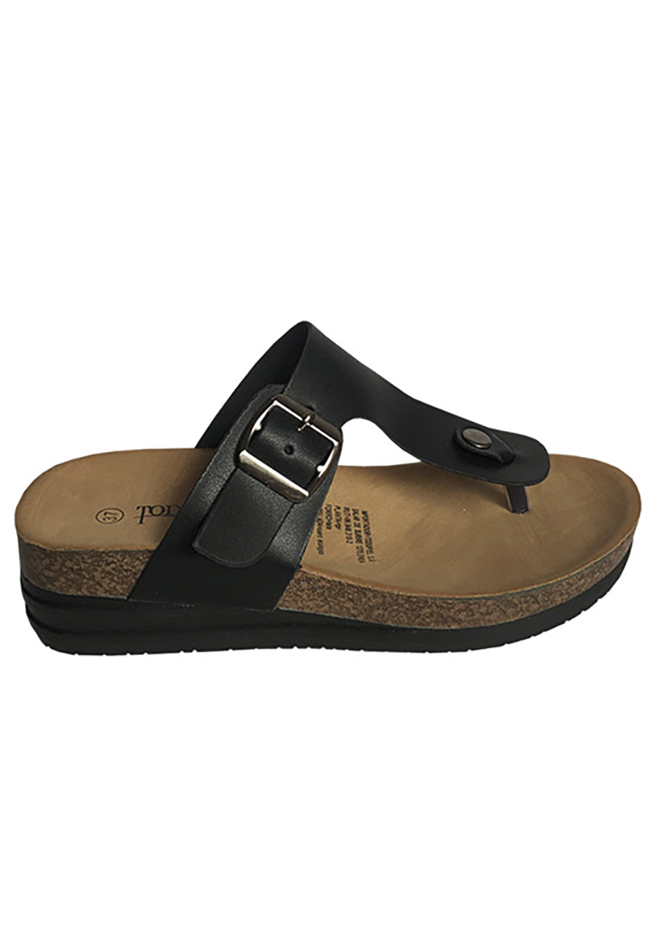 SANDALIA ECOCUERO ZAY33 NEGRO - 1