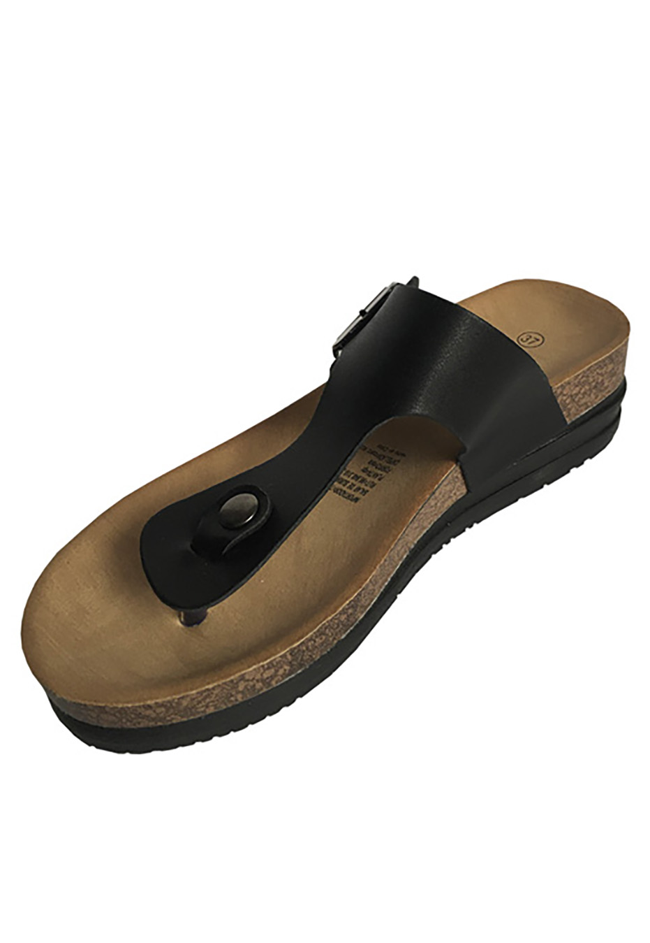 SANDALIA ECOCUERO ZAY33 NEGRO - 4