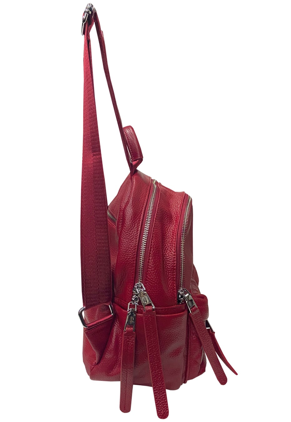 MOCHILA CUERO CRT93 ROJO - 2