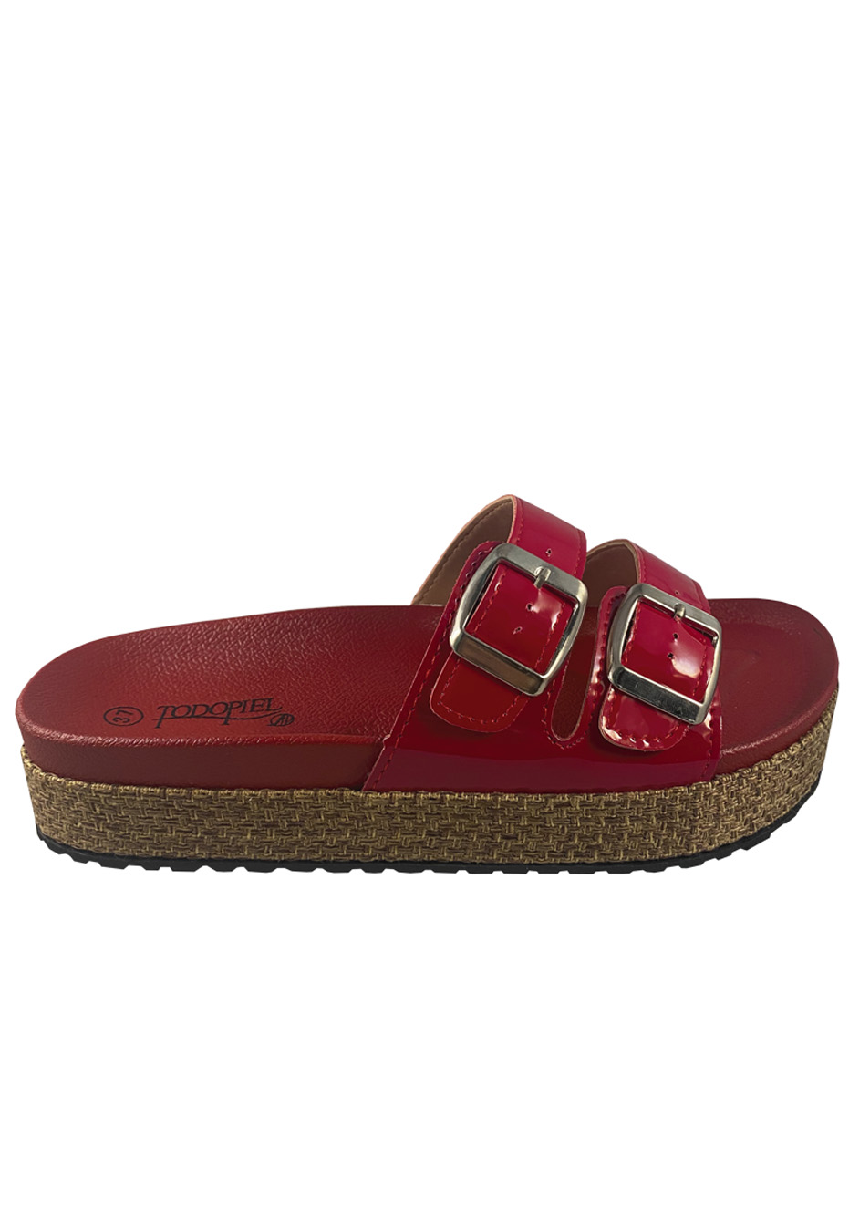 SANDALIAS MUJER TODOPIEL ROJO ECOCUERO ZAU77 - 1