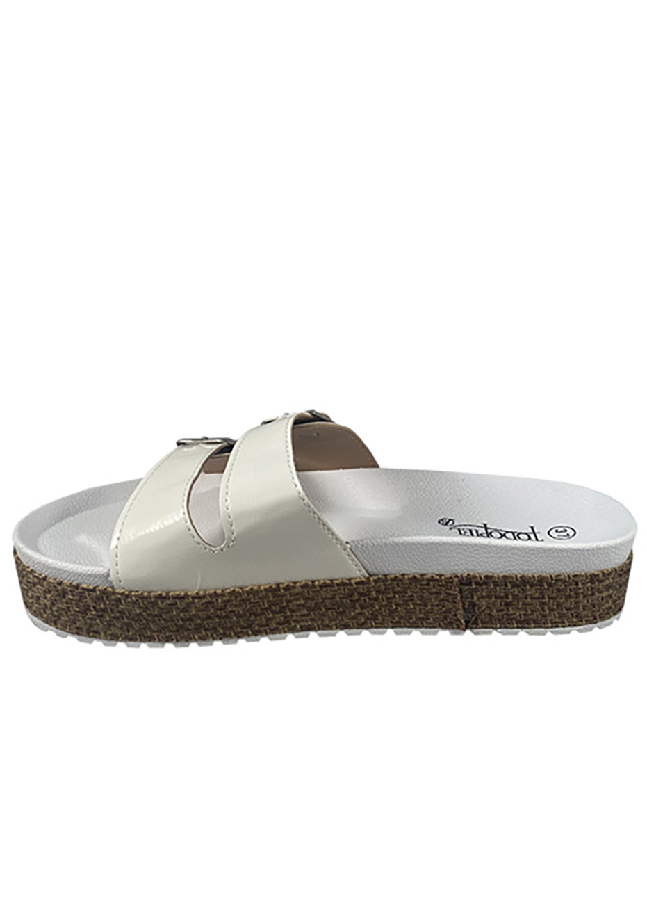 SANDALIA ECOCUERO ZAU77 BLANCO CHAROL - 5