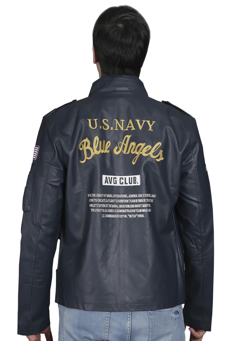 CHAQUETA ECOCUERO CHG46 NAVY - 2