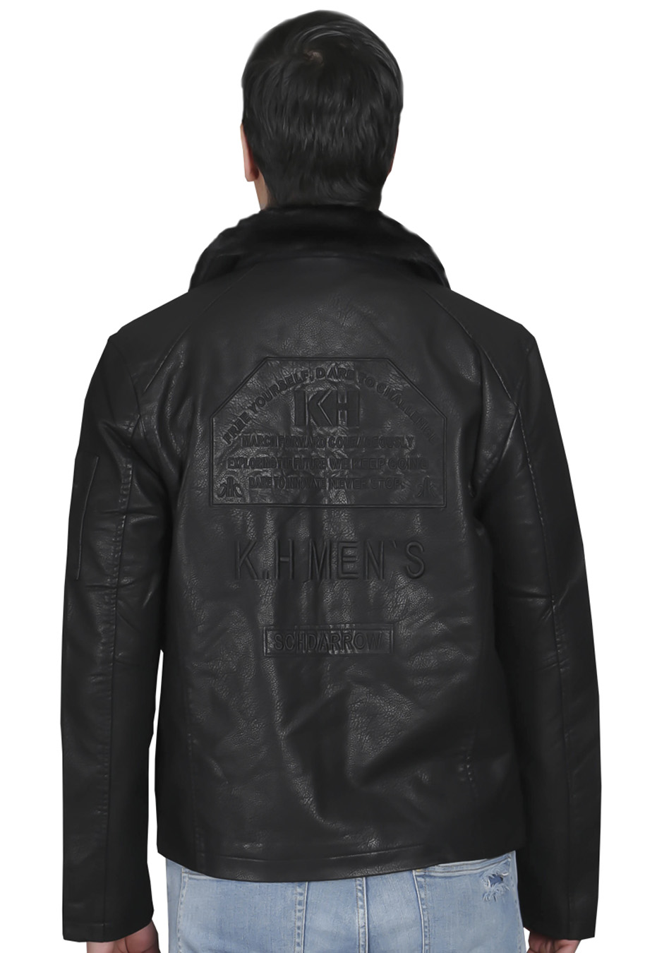 CHAQUETA ECOCUERO CHG48 NEGRO - 2