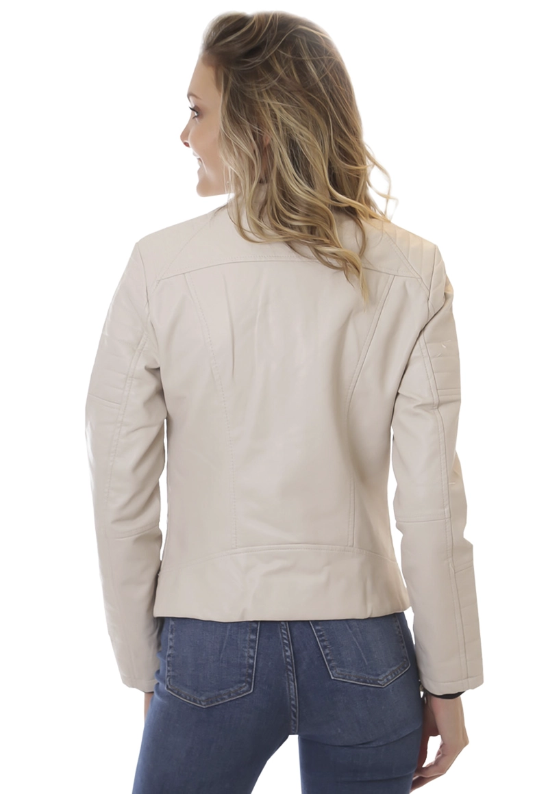 CHAQUETA ECOCUERO  CHF45 BEIGE - 3