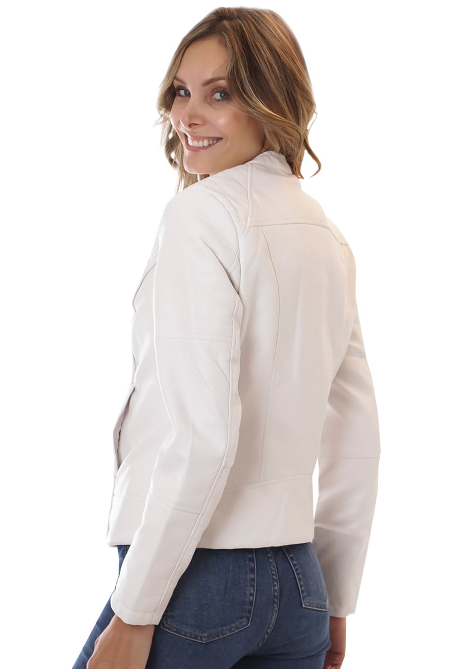 CHAQUETA ECOCUERO CHF45 BLANCO - 2
