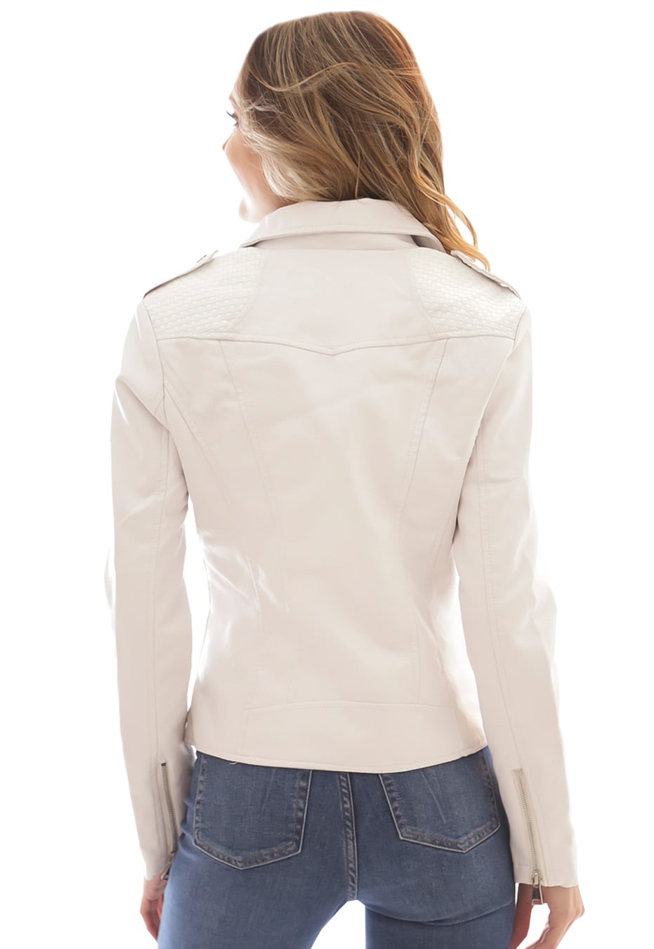 CHAQUETA ECOCUERO CHG50 BLANCO - 2