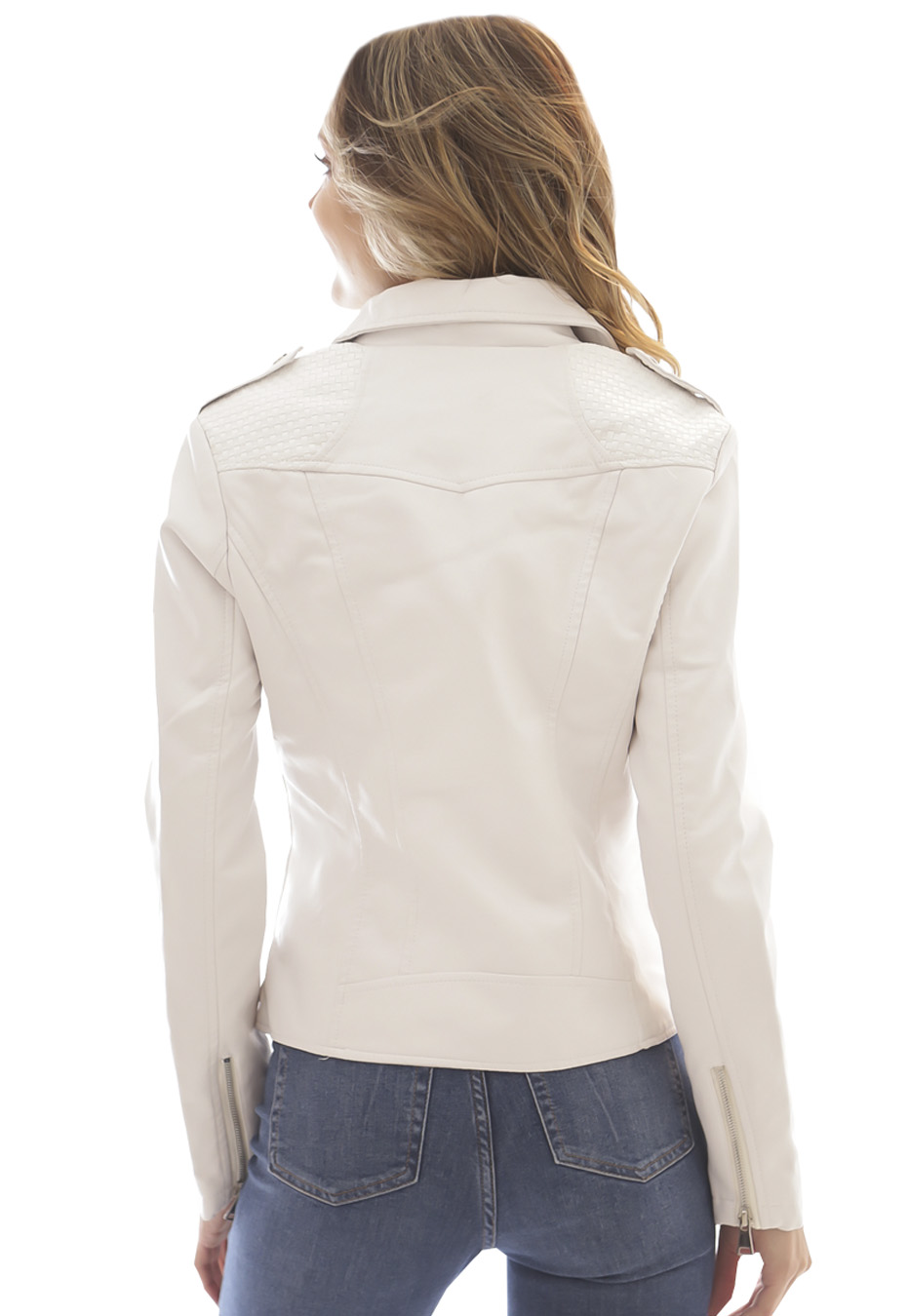 CHAQUETA ECOCUERO CHG50 BLANCO - 2