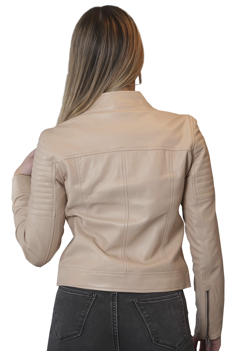 CHAQUETA CUERO CHG55 NUDE - 2