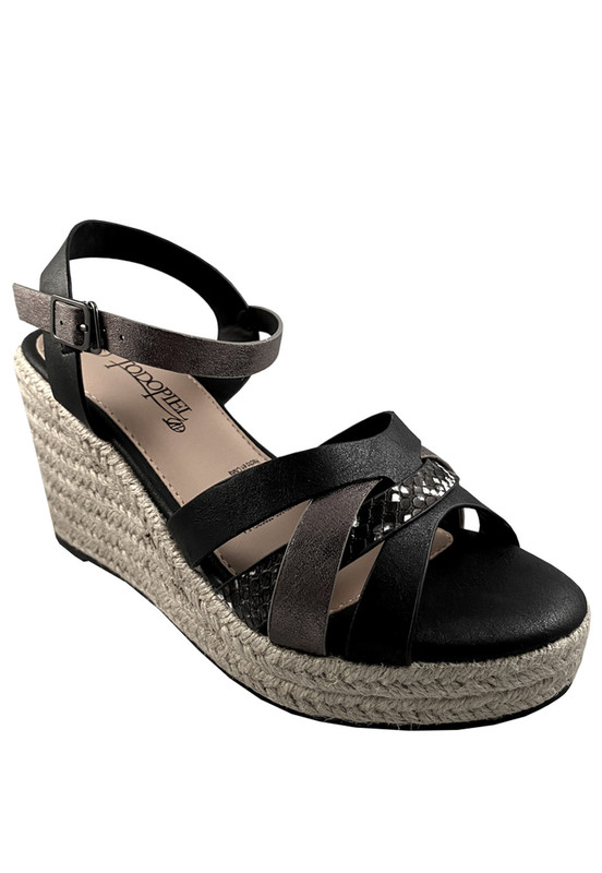SANDALIAS MUJER TODOPIEL NEGRO ECOCUERO ZAZ20 - 2