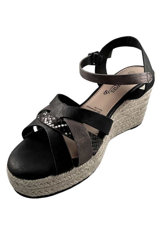 SANDALIAS MUJER TODOPIEL NEGRO ECOCUERO ZAZ20 - 4