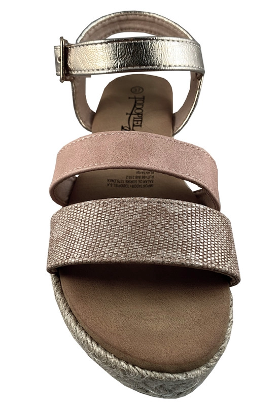 SANDALIAS MUJER TODOPIEL ROSA ECOCUERO ZAZ19 - 3