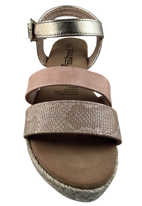 SANDALIAS MUJER TODOPIEL ROSA ECOCUERO ZAZ19 - 3