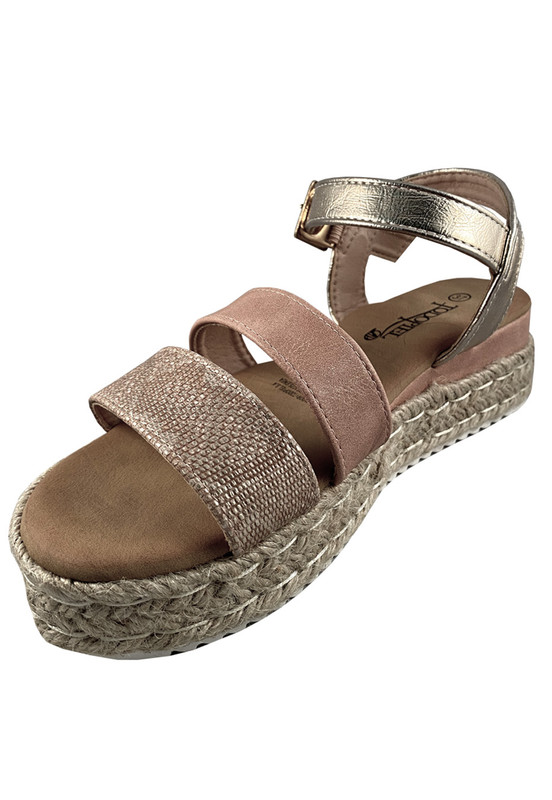 SANDALIAS MUJER TODOPIEL ROSA ECOCUERO ZAZ19 - 4