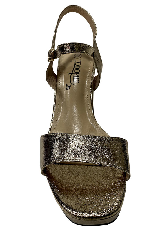 SANDALIAS MUJER TODOPIEL DORADO ECOCUERO ZAZ30 - 3
