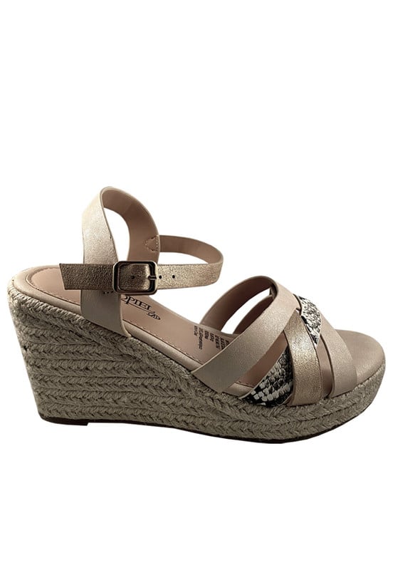 SANDALIAS MUJER TODOPIEL BEIGE ECOCUERO ZAZ20 - 1