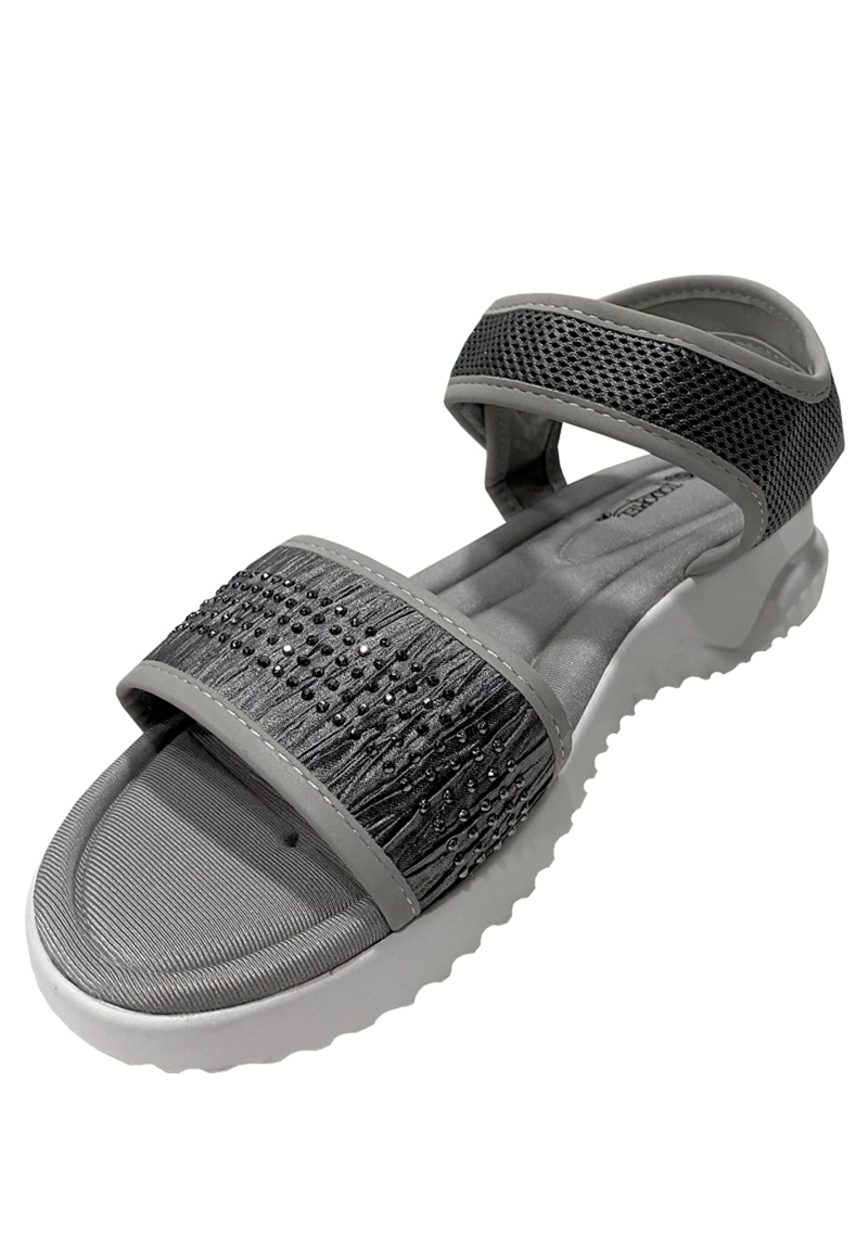 SANDALIAS MUJER TODOPIEL PLATA TELA ZAZ25 - 4