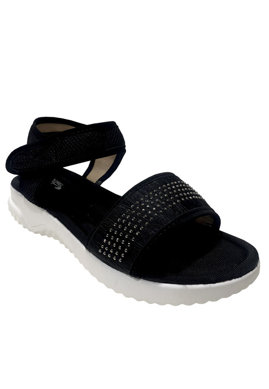 SANDALIAS MUJER TODOPIEL NEGRO TELA ZAZ25 - 2