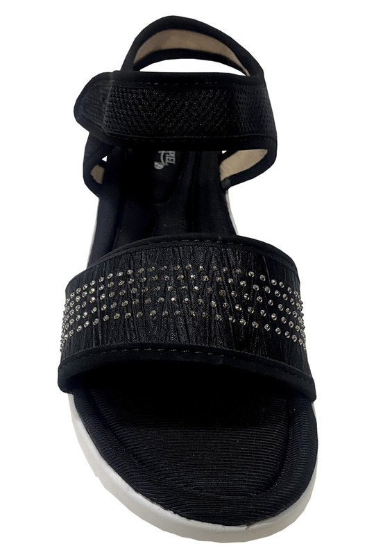 SANDALIAS MUJER TODOPIEL NEGRO TELA ZAZ25 - 3