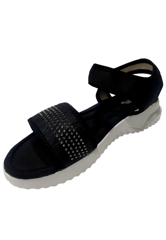 SANDALIAS MUJER TODOPIEL NEGRO TELA ZAZ25 - 4