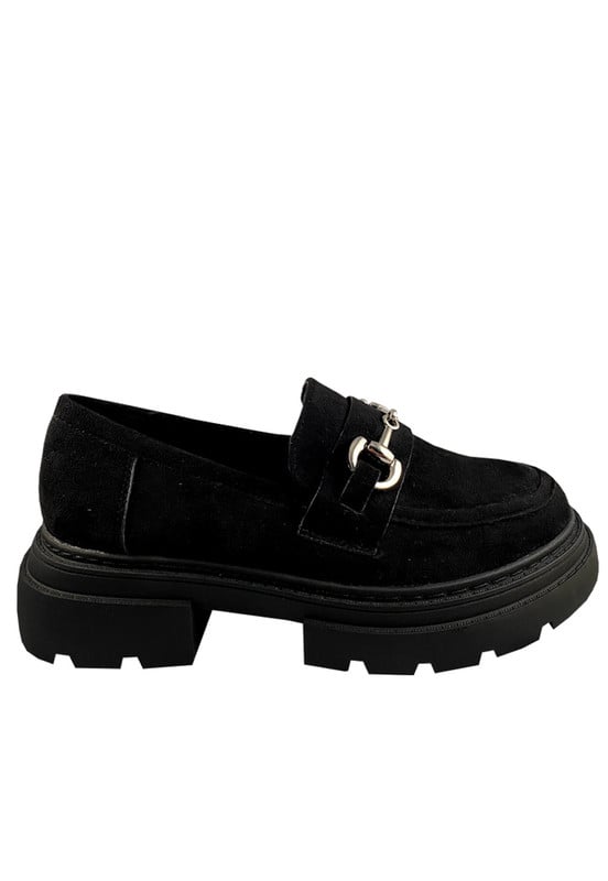 MOCASIN GAMUZA ECOLÓGICA ZAZ42 NEGRO - 1