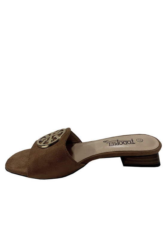 SANDALIAS MUJER TODOPIEL CAMEL GAMUZA ECOLÓGICA ZAZ36 - 5