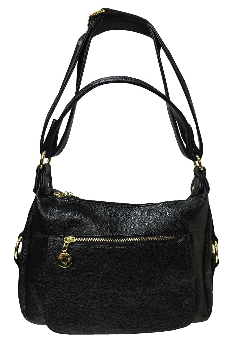 CARTERA CUERO ECOLÓGICO CRS02 NEGRO - 1