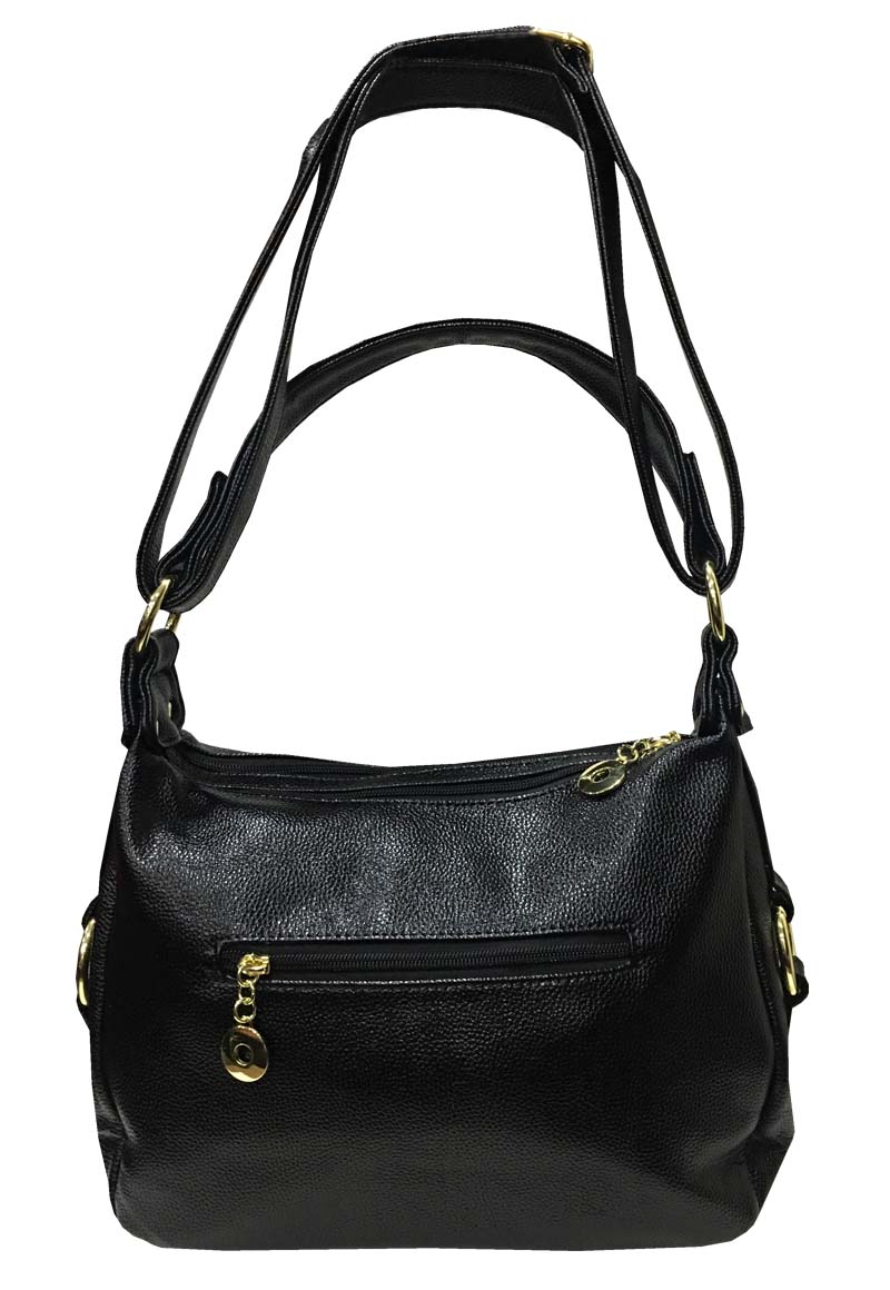 CARTERA CUERO ECOLÓGICO CRS02 NEGRO - 3
