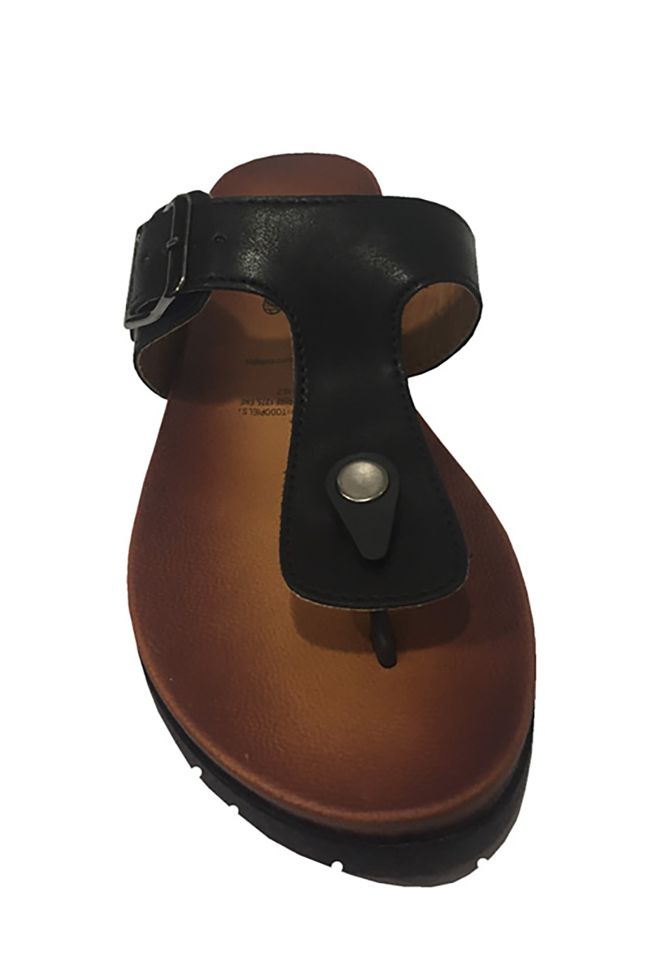 SANDALIA ECOCUERO NEGRO ZAV78 - 3