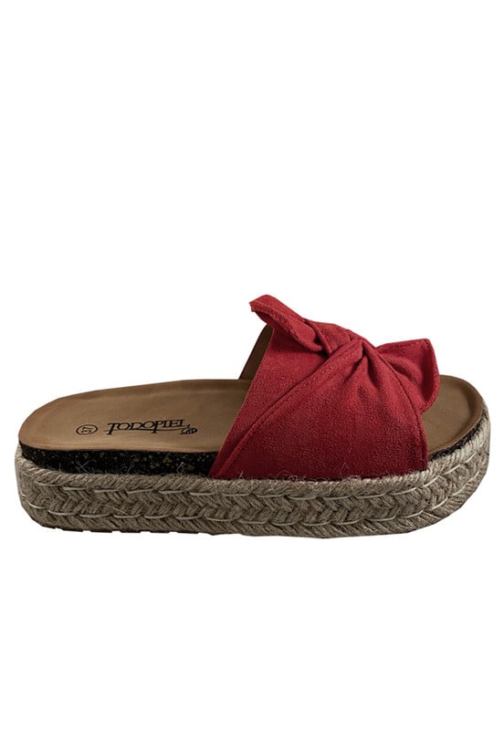 SANDALIA GAMUZA ECOLOGICA ZAY95 ROJO - 1