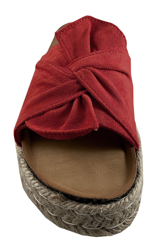 SANDALIA GAMUZA ECOLOGICA ZAY95 ROJO - 3