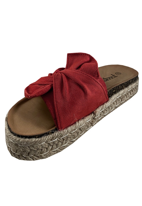 SANDALIA GAMUZA ECOLOGICA ZAY95 ROJO - 4