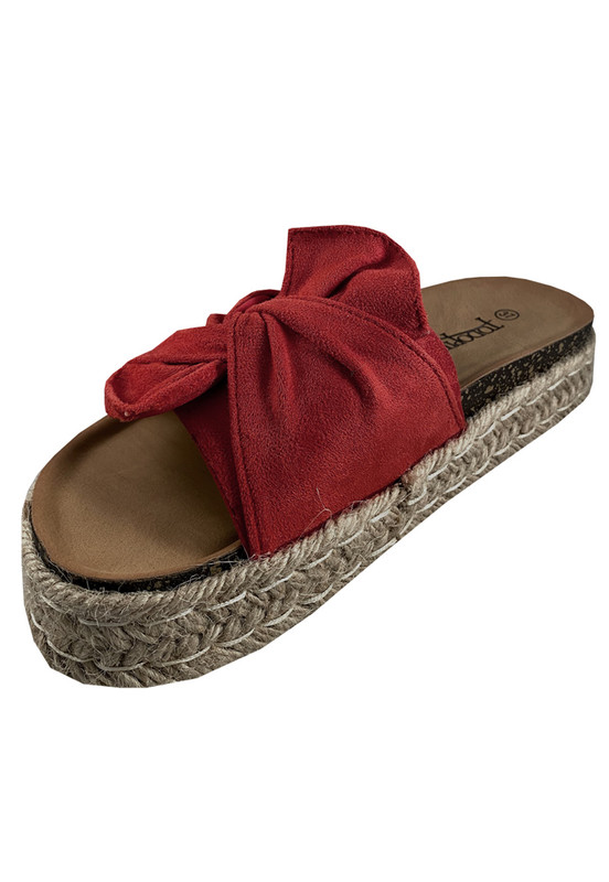 SANDALIA GAMUZA ECOLOGICA ZAY95 ROJO - 4