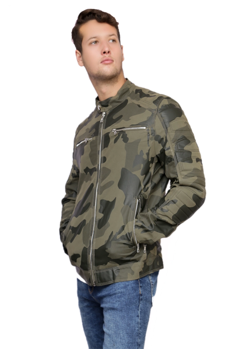 CHAQUETA ECOCUERO CHF99 VERDE - 3