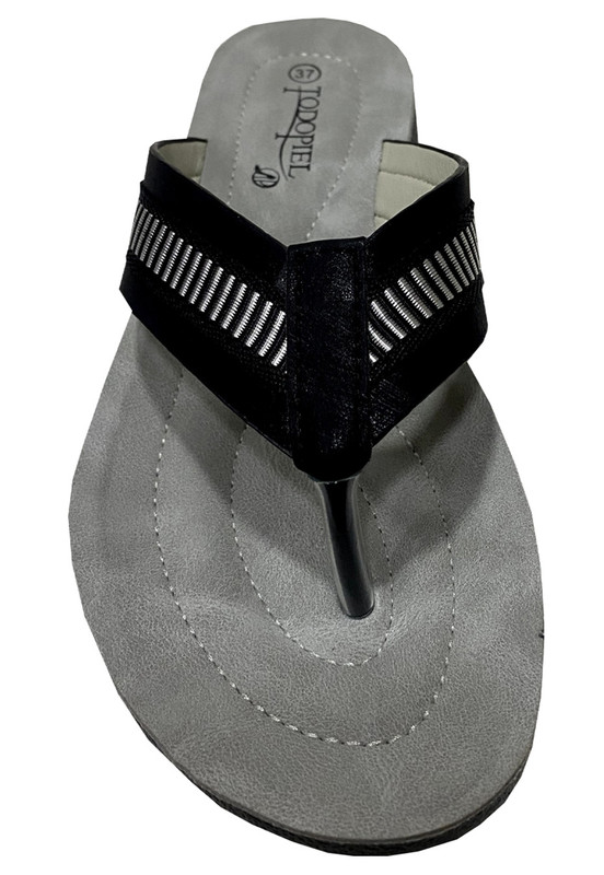 SANDALIAS MUJER TODOPIEL NEGRO ECOCUERO ZAZ22 - 3